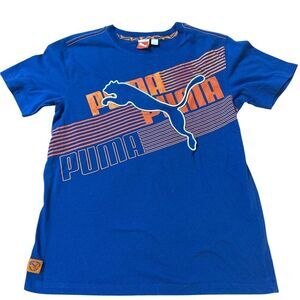 👕Size medium Puma Royal Blue Tee with Orange Accents